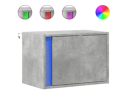 Wall-mounted Bedside Cabinet, Wall-mounted Bedside Cabinets Vidaxl Cinzeto Madeira Processada (n/a)
