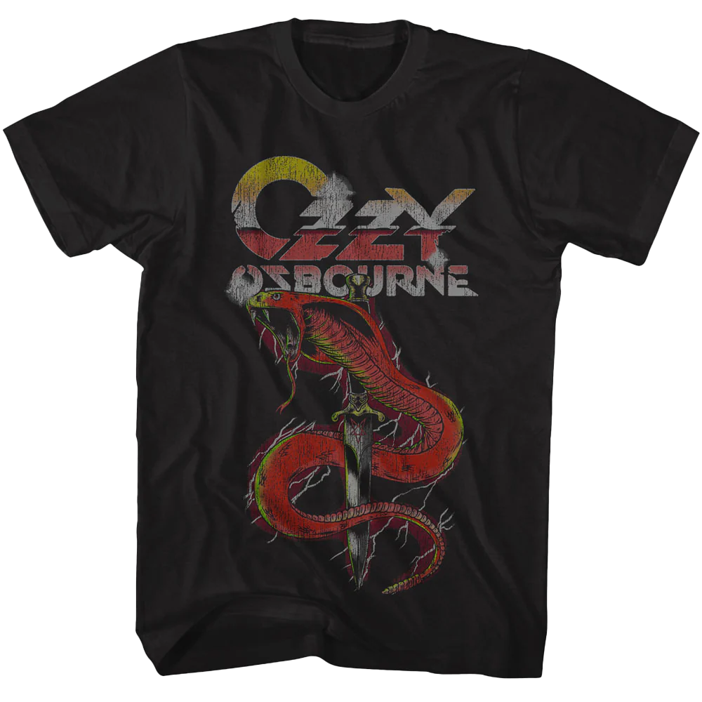 Ozzy Osbourne Vintage Cobra T-shirt Unisex Rockinstone Size:xl