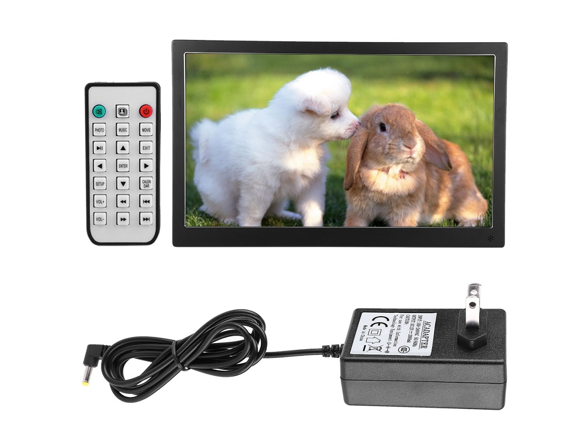 Quadro Digital De Fotos Laxiscreed 15,6" Com Ecrã Ips, Alarme E Calendário Em Metal