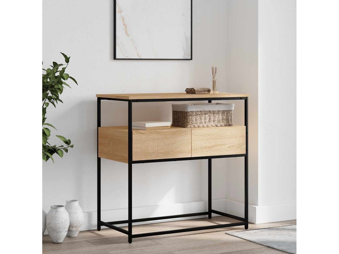 Vidaxl Mesa De Console Carvalho Sonoma 75x40x75 Cm Madeira Projetada