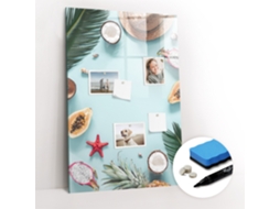 Quadro De Vidro Magnético Composição De Verão Para O Corredor Espelharte (60x90 Cm)