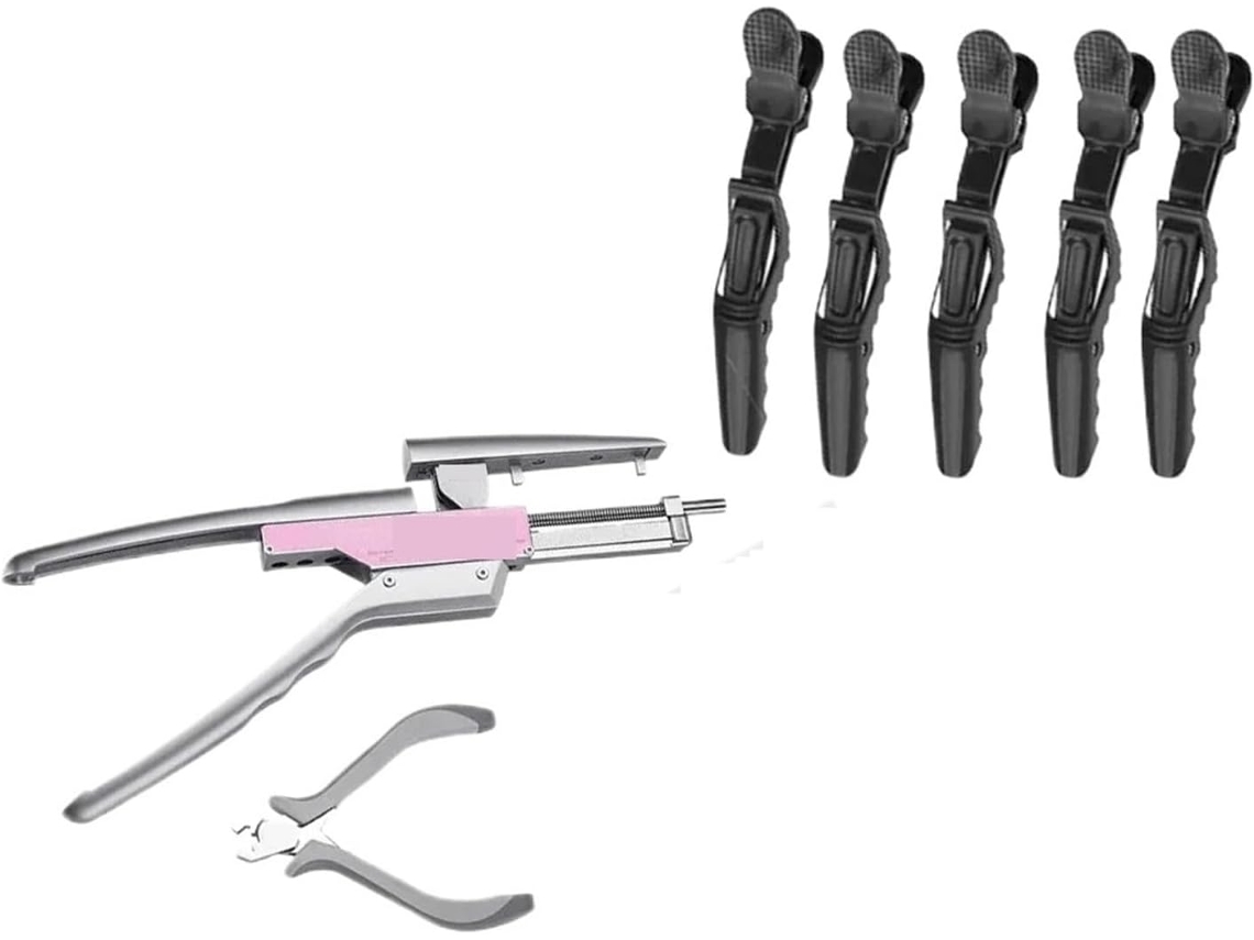 Máquina Profissional de Extensão Capilar 6d, Kit de Remoção de Pelos com Presilhas, Ferramenta para Cabelos Naturais 2ª Edição SFUSHOS