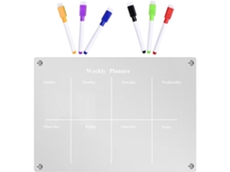 Calendrier Effaçable À Sec Magnétique Para Refrigerador Em Acrílico Com Stylo Planificador Hebdomadaire Fácil