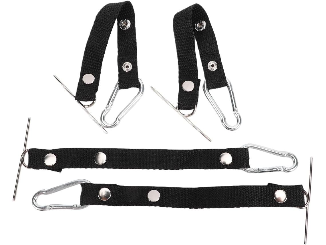 Gowenic Conjunto De 4-fitas Isolantes Ajustáveis E Resistentes Para Cintos Ferramentas, 6cm De Largura, Pretas, Para