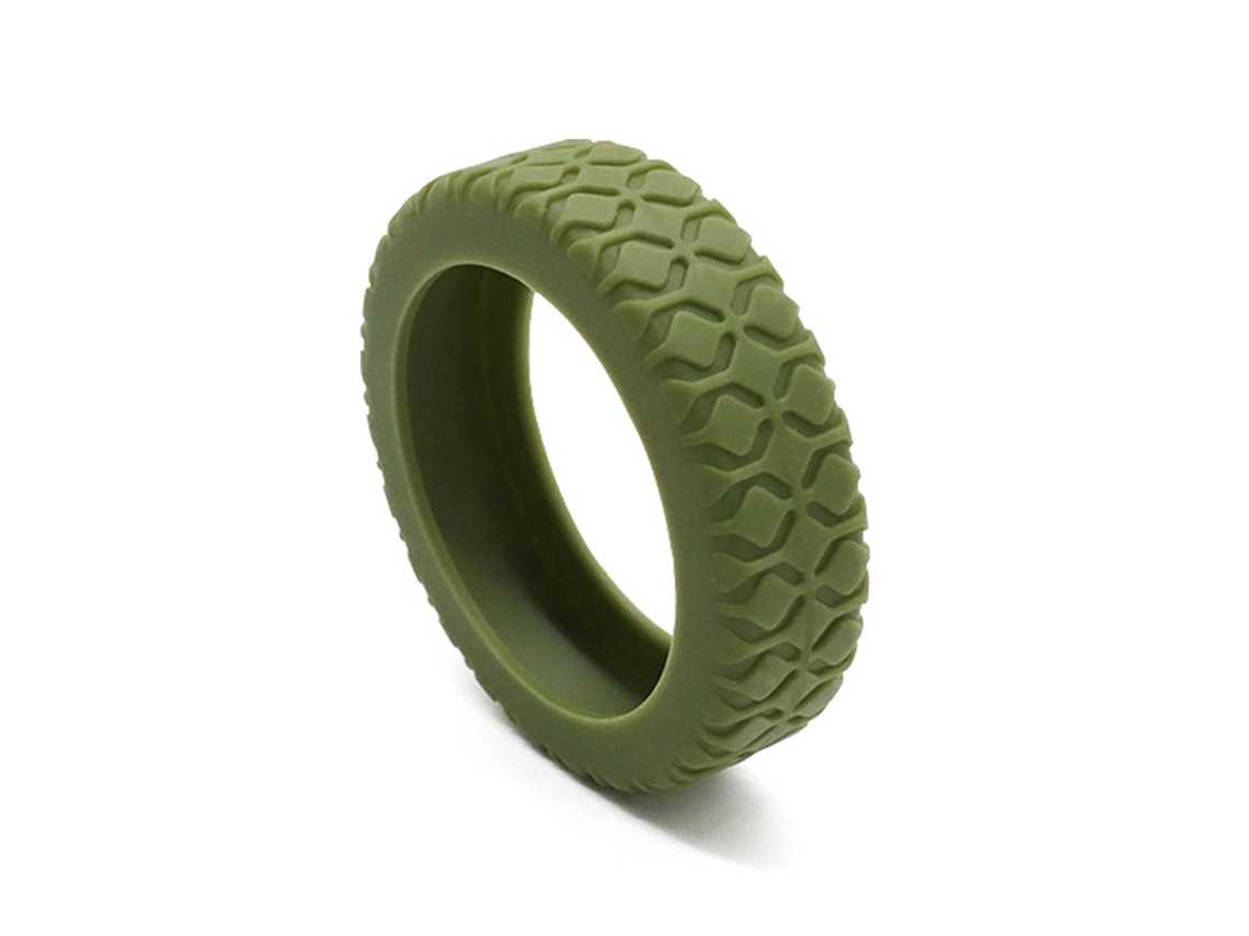 Capas protetoras silenciosas de silicone para rodas de mala, verde militar BRILVIBERA