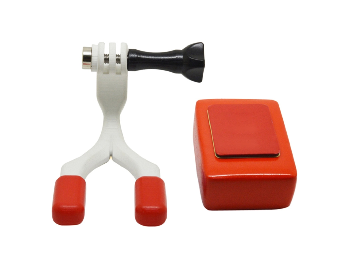 Conjunto De Suporte Bucal Connector Surfing Para Câmera Gopro Hero 6, Acessório Surfe.-aquaforge