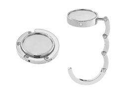 Gancho de Bolsa de Metal Plegable Porta Bolsa para Mesa o Escritório com Apoio Anti deslizante