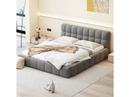Cama Estofada Bubble 140 X 200 Cm com Cabeceira Estofada | INONEFT