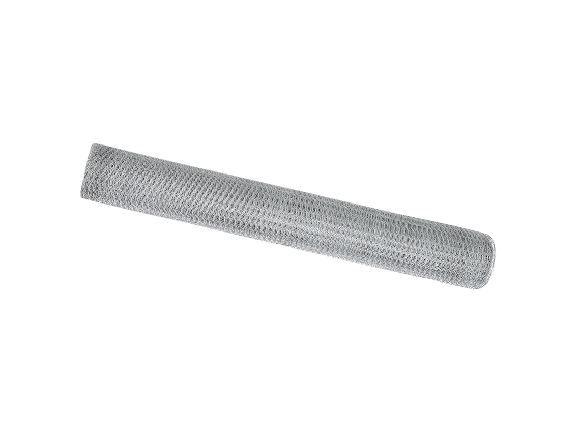 Conjunto 1 Cerca Hexagonal Vidaxl Prateado Aço (1,4 X 10 M)
