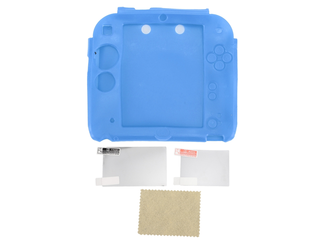 Capa de Silicone LAXISCREED para 2ds com Protetor de Tela Azul
