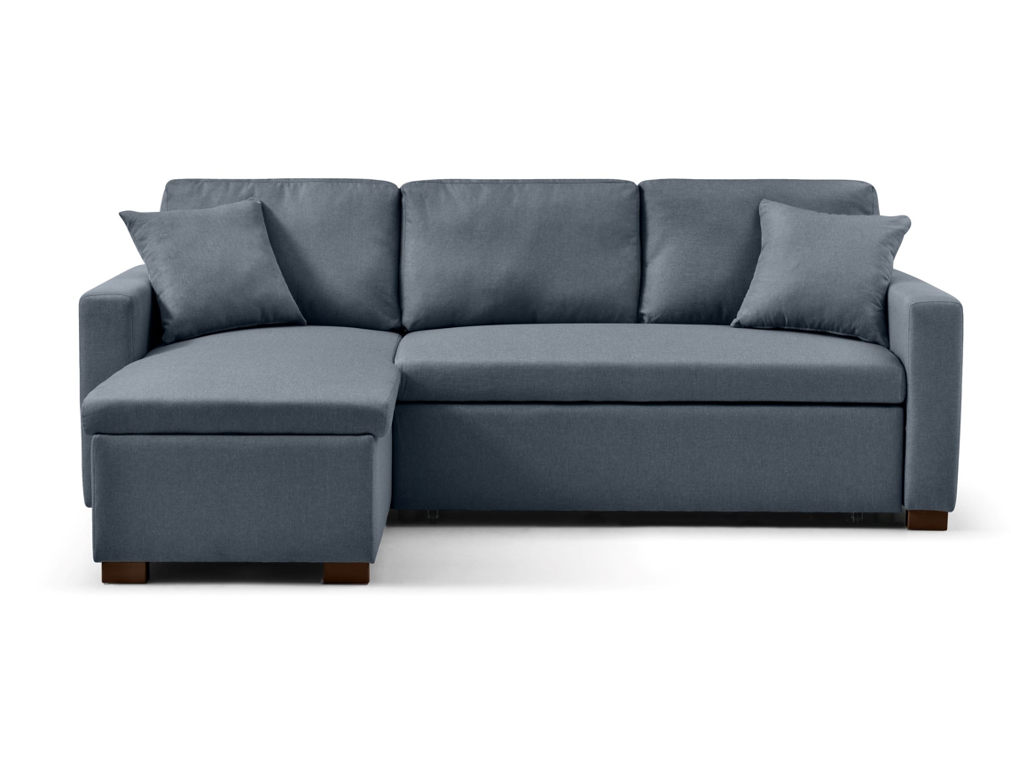 Sofá Cama de Canto 3 Lugares Chaise Lounge 1970X1160X470 Cinza VENPRODIN (1970 x 1160 x 470 cm)