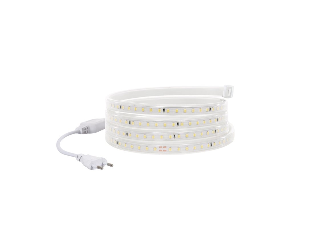 Fita Led Regulável 220v Smd 120 Led/m Color 8.5w/m Largura 12mm Corte 20cm Ip65 À Medida 6000k Branco Frio 5 M