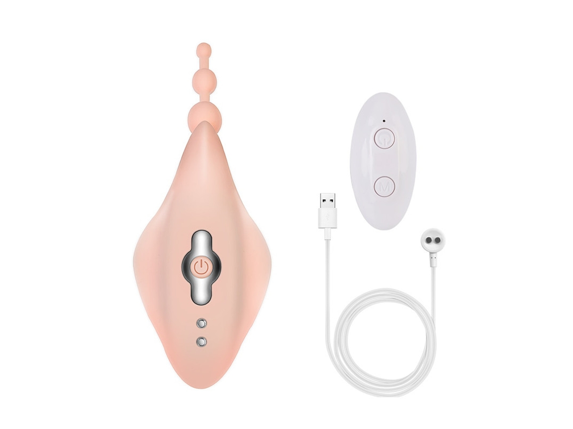 Vibrador De Massagem De Silicone Vestvel Com Controle Remoto Sem Fio Com 10 Modos Para Mulheres (rosa)
