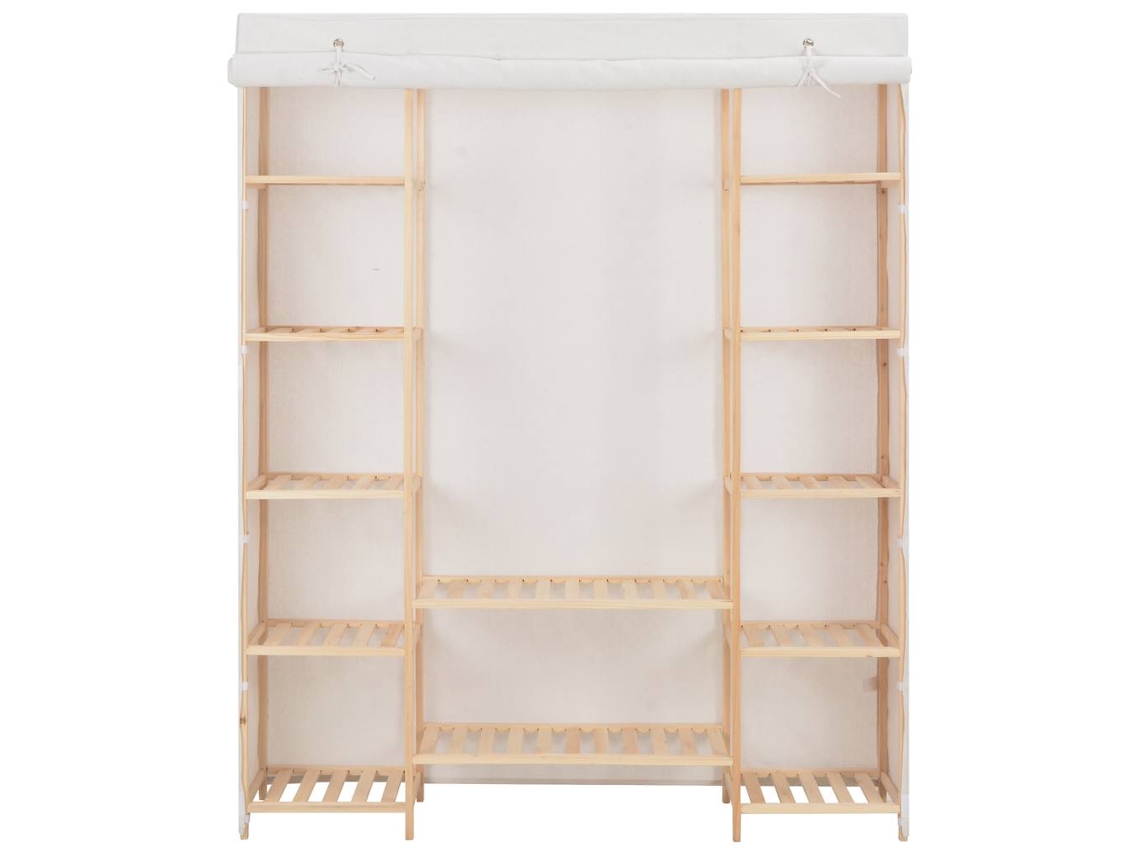 Roupeiro 135x40x170 Cm Tecido Branco MAISON EXCLUSIVE