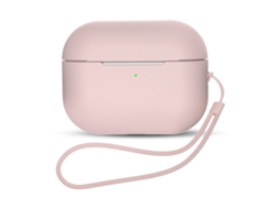 Capa Zruxe Para Apple Airpods Pro/pro 2 Silicone Rosa (proteção Contra Choques, Cordão Para Pulso)