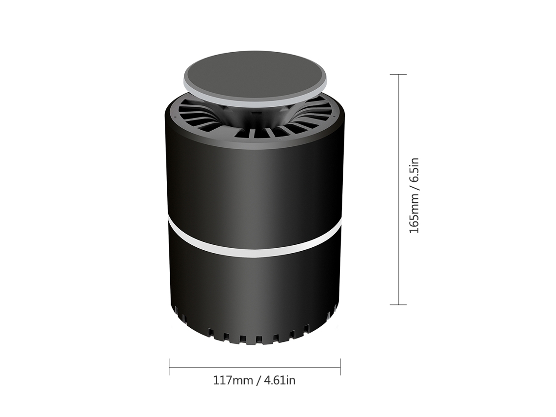 Lâmpada Matadora de Mosquitos Uv Led Usb Silenciosa com Ventilador Inseticida