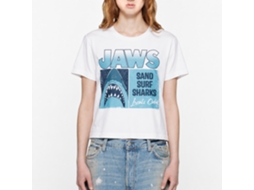 Rockinstone Jaws Movie Locals Only White Adult T-shirt Size:m