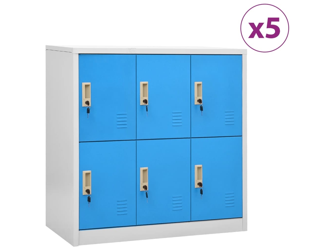 Locker Cabinet, Locker Cabinets Vidaxl Azul Aço (n/a)