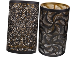 Conjunto de 2 Candeeiros de Mesa Vintage em Ferro Leve. SFUSHOS