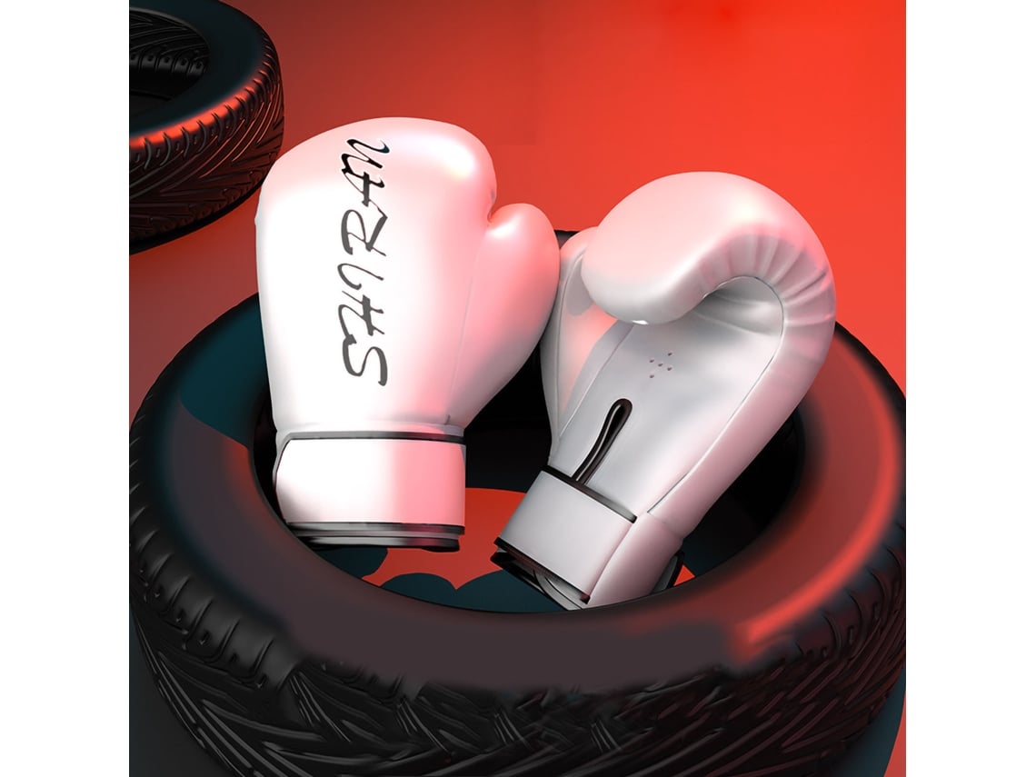 Urbannova-luvas De Boxe Sanda Infantil Adulto Pu Branco 8oz
