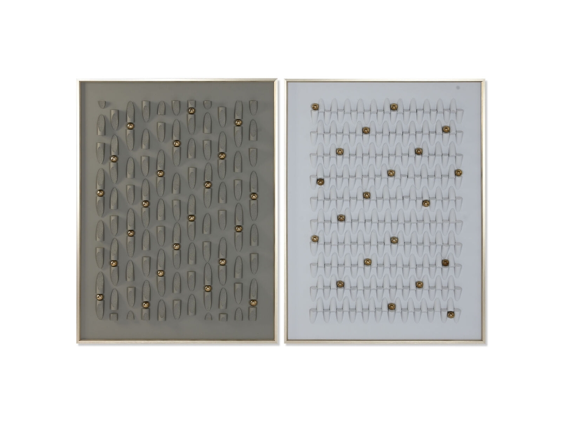 Home Esprit Verde Cinzento Abstrato Urbano Tinta 90 X 3,5 X 120 Cm (2 Unidades)