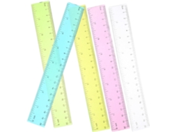 Régua flexível de plástico Angooily de 30 cm, ferramenta de design e medição para materiais escolares, pacote com 1 unidade.