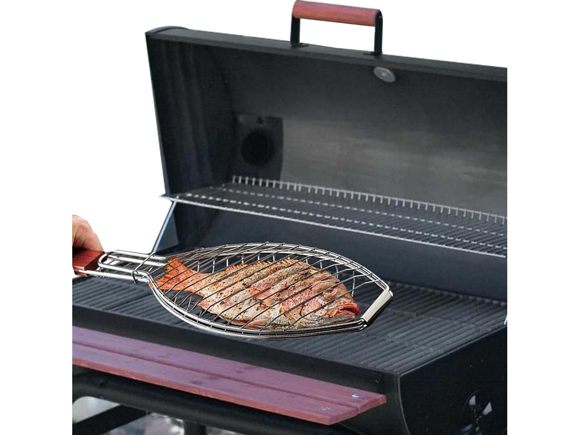 Cesto Portátil Para Peixe, Grelha Para Peixe Assado, Camarão, Legumes E Bifes Cesto Para Grelhar E Gokoco