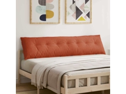 Vidaxl Travesseiro Para Costas Laranja Vermelho 200 X 50 Cm