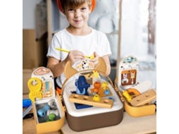 Ats kit de Ferramentas de Reparação Estilo Mochila para Crianças com Estojo, Presente de Aniversário e Natsal para Meninos e Meninas com 3+ Anos