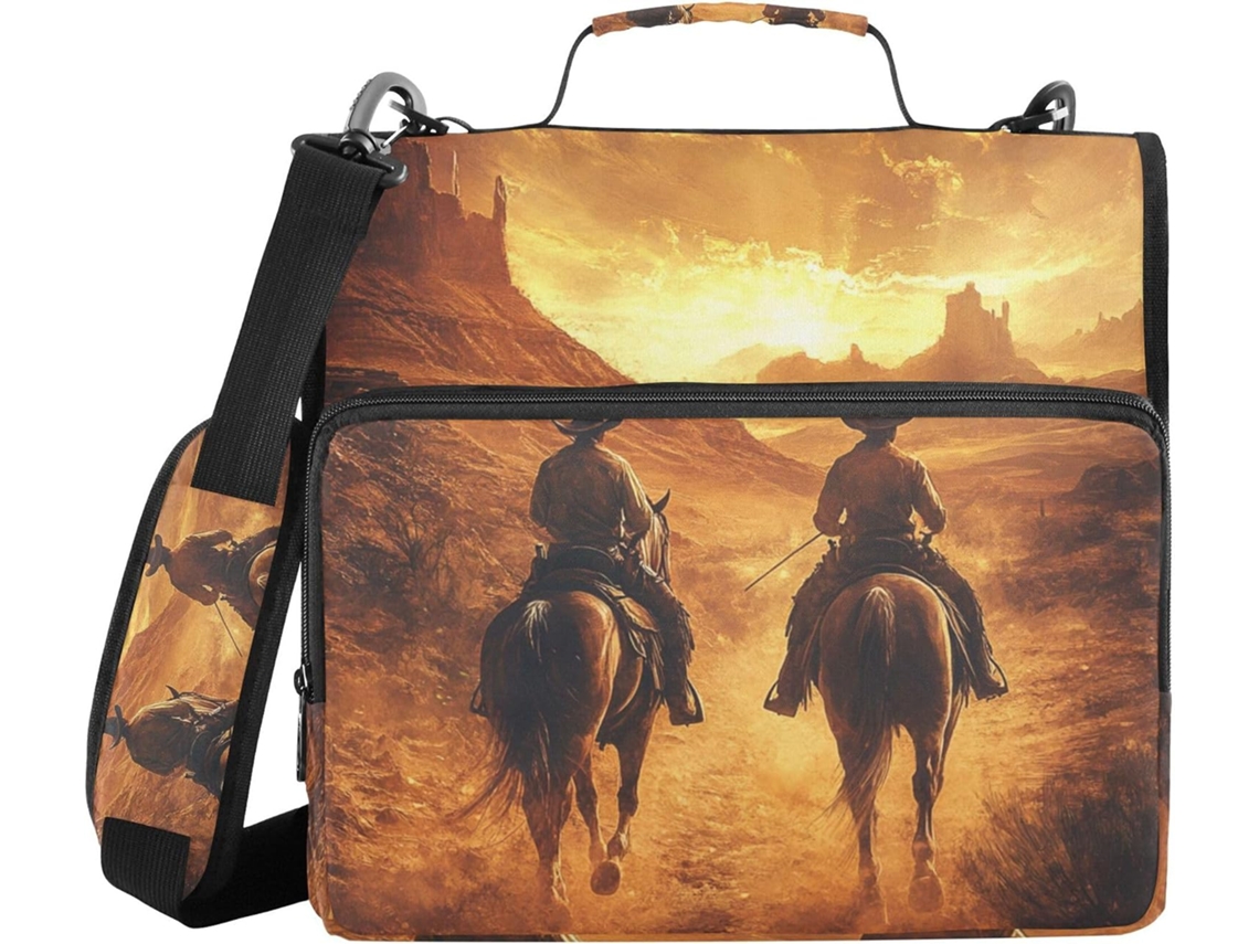 Pasta Organizadora Dois Acessórios Cowboys Canyon Terrain Com Zíper, Alça De Ombro E Mão, Fácil De Transportar, 1