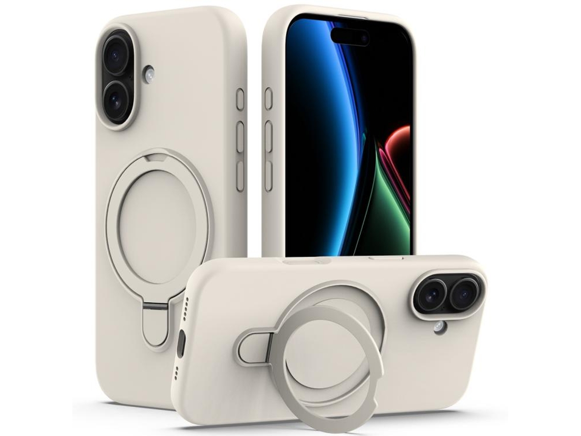 Capa Para Iphone 17 - Silicone Líquido Com Suporte Magnético Magsafe