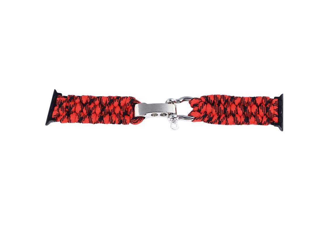 Pulseira de Relógio Feminina Tecida de Nylon Trançada Ajustável para Ios Watch 9 8 7 6 5 4 3 2 1 Se Vermelha Preta Camuflagem