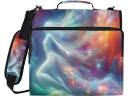 Bolsa organizadora Nebula com zíper e 3 argolas, resistente à água, ideal para escola e trabalho.