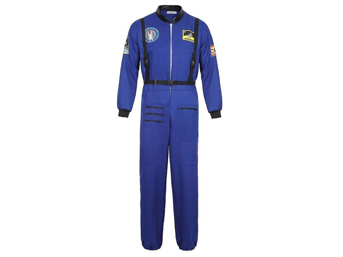 Traje De Astronauta Para Homem, Conjunto De Cosplay, Tamanhos Xs-xxxl, Material Poliéster, Para Halloween E Eventos De Fantasia Blue For Men