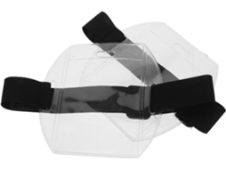 Pulseira de identificação ajustável unissex com suporte em PVC e Fivela, ideal para uso no escritório e em eventos esportivos.
