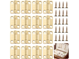Conjunto De 16 Dobradiças Pequenas Para Caixas Madeira, Mini Dobradiças De Aço Inoxidável Com 66 Parafusos, Pré