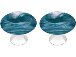 Puxadores Redondos Em Aço Inoxidável Com Design De Ondas Do Mar Para Armários, Puxadores Modernos Para Gavetas De