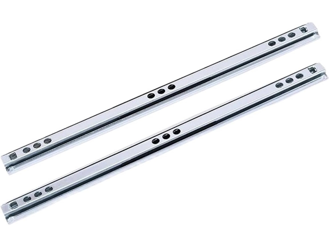 Corrediças Laterais De Extensão Total Para Gavetas, Trilho De 17mm Largura, Duas Seções, Corrediças De Esferas