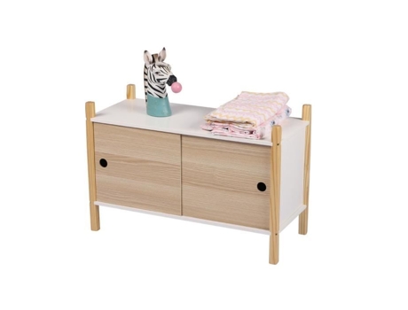 Armário Sonho Portas Correr Escandinavo DREAM Madeira Branco (70 cm)