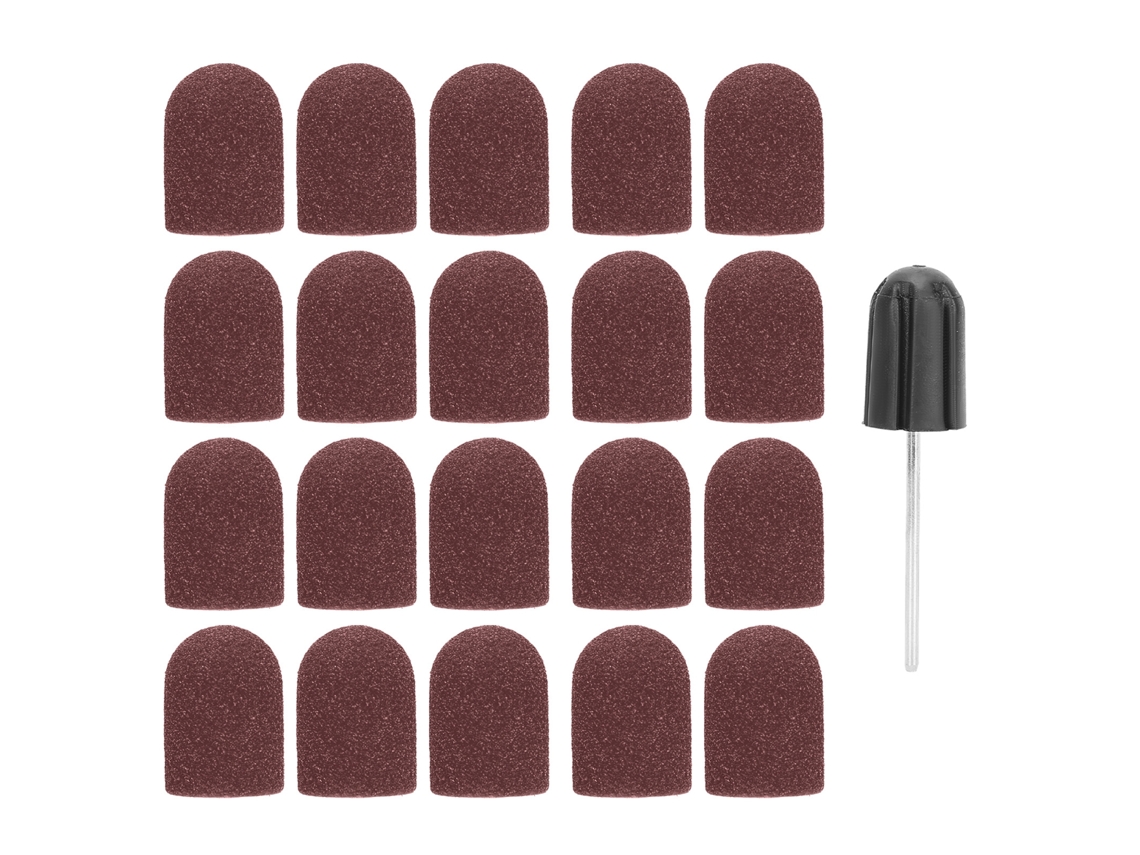 Set De Lixas Para Unhas Com Cabeças E Faixas De Lixa (16 X 25mm) Marrom