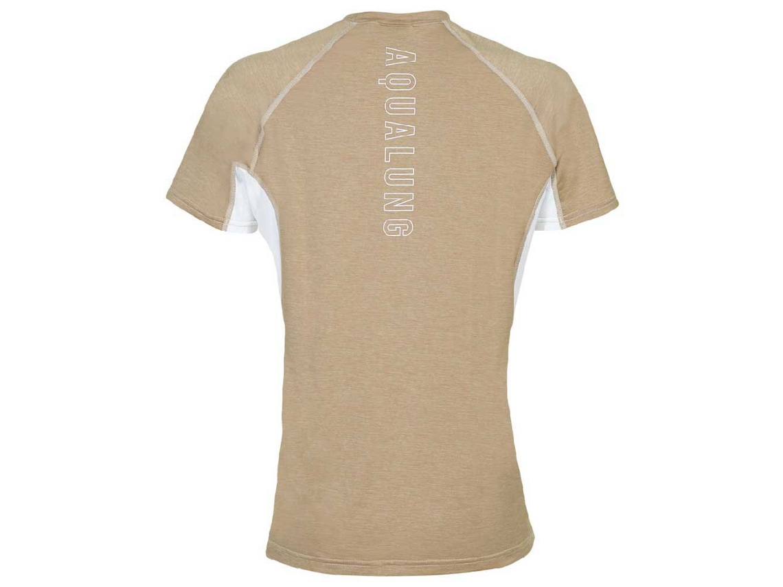 Mulher de Manga Curta Rashguard Lf Beige Xlaqualung