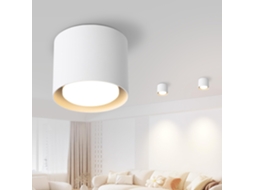 ZMH Refletor LED GX53 branco redondo moderno de 5 W para teto de quarto
