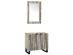 Vidaxl Conjunto De Armários Para Banheiro 2 Pcs Branco