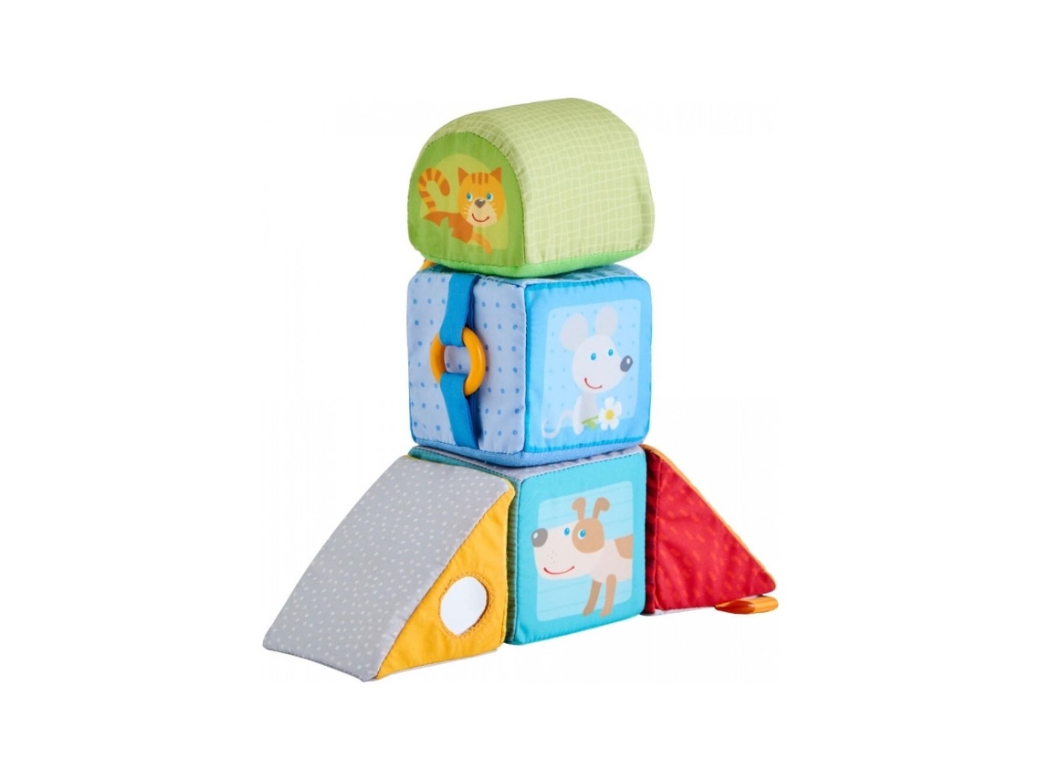 Brinquedo Haba Discovery Blocks Com Animais Geométricos 5 Peças