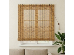 Vidaxl Estores De Rolo Castanho 140 X 160 Cm Junco