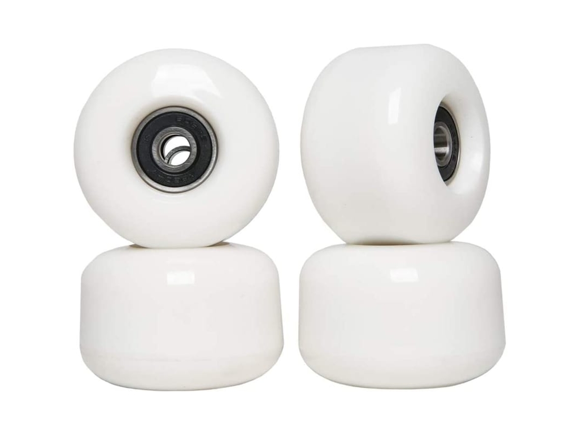Conjunto De Rodas E Rolamentos De Skate 54mm Dicas De Skate (conjunto De 4), Branco