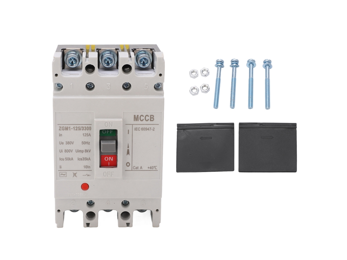 Disjuntor Ca 3p 125a 380v com Proteção Contra Sobrecarga e Curto circuito Controlador de Energia | S/MARCA