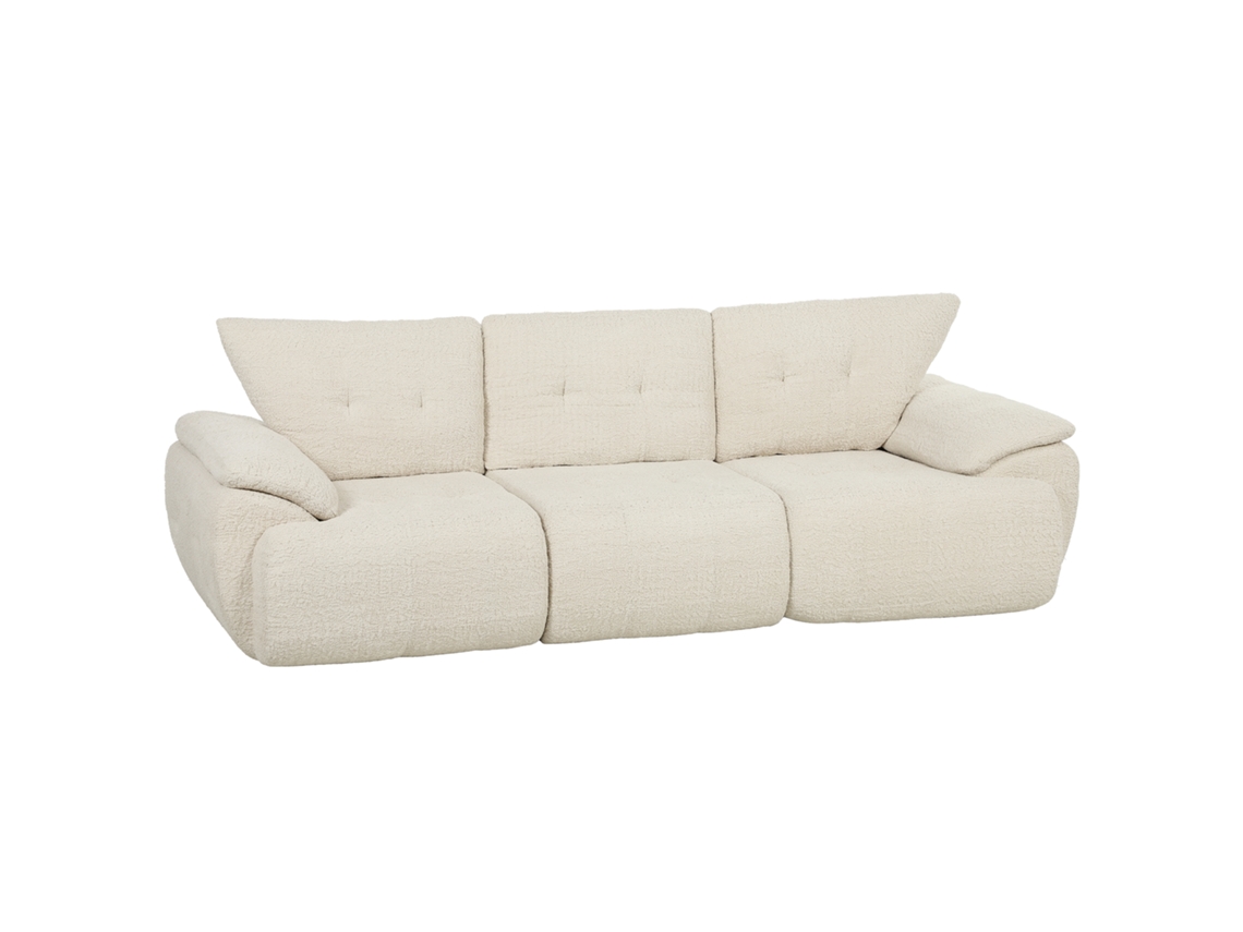 Sofá De 3 Lugares, Em Chenille, Sofá Modular Sem Estrutura Com Assento Extra Largo E Profundo E Apoios De Braço, 260 Cm