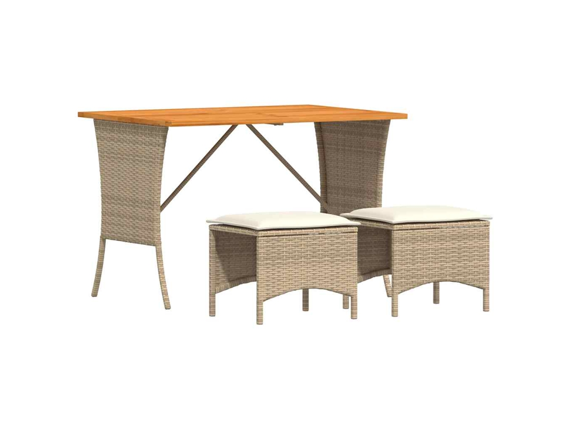 Garden Dining Set, Garden Dining Sets Vidaxl Bege Rattan / Vime (n/a)