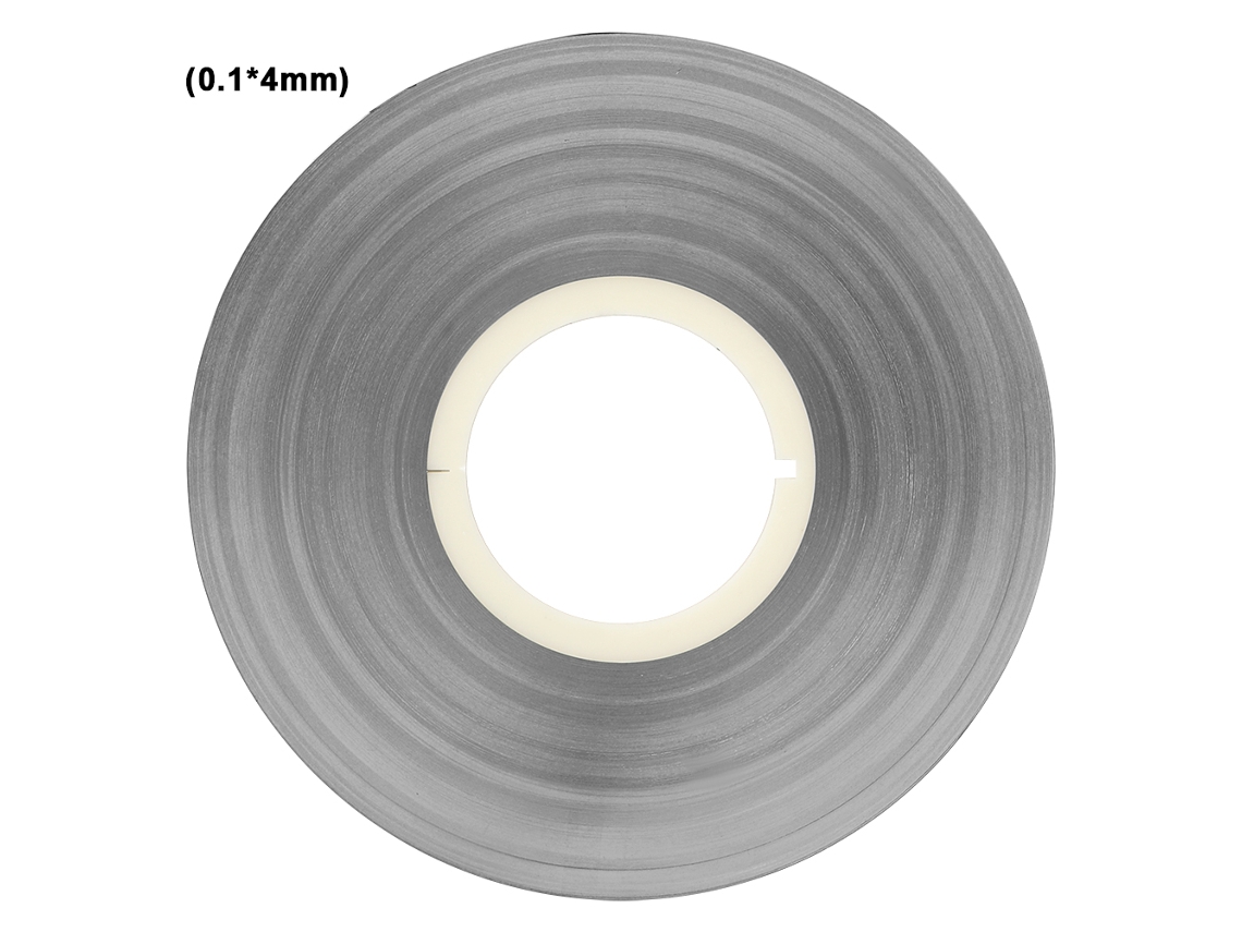 Cinta De Acero Niquelado 0,1mm Para Soldadura Puntual De Baterías 1kg (0,1 * 4mm)